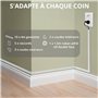 Winter Shore Kit Goulotte Passe Cable de 4m - Cache Cable Mural Blanc - Baguette Tire Fil Peignable pour Montage de TV Murale - 
