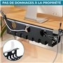 Winter Shore Plateau Câble Management sous Bureau (Lot de 2) - Range Cable Bureau & Poste de Travail Réglable - Organisateur Cab