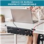Winter Shore Plateau Câble Management sous Bureau (Lot de 2) - Range Cable Bureau & Poste de Travail Réglable - Organisateur Cab