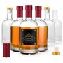Winter Shore Bouteille Verre de 375 ml (Lot de 6) - Bouteille Rhum Arrangé Vide - Bouteille Vide Réutilisables pour Jus & Huiles