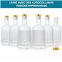 Winter Shore Bouteille Verre de 375 ml (Lot de 6) - Bouteille Rhum Arrangé Vide - Bouteille Vide Réutilisables pour Jus & Huiles