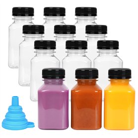 Winter Shore Bouteilles Plastiques Réutilisables de 180 ml [Lot de 12] - Transparentes