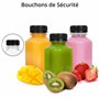Winter Shore Bouteilles Plastiques Réutilisables de 180 ml [Lot de 12] - Transparentes, Bouchon Anti-Fuite & Entonnoir - Idéales