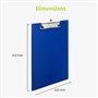 ACROPAQ Presse-papiers - Restez organisé avec notre presse-papiers A4 en PP bleu foncé durable - 1x presse-papiers inclus