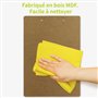 Presse-papiers en bois ACROPAQ - 1x Presse-papiers en bois MDF A4 - Durable, Léger et Idéal pour l'Organisation de Documents