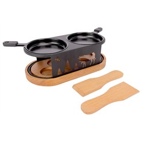 Cosy & Trendy Appareil à Raclette ovale en Acier inoxydable+ 2 spatules