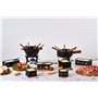 Cosy & Trendy Appareil à Raclette ovale en Acier inoxydable+ 2 spatules, 2 personnes, Noir