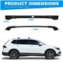 pour VW Tiguan 2018-2023 Aluminium Croix Barres Balustrade Transporteur