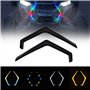 XYWOPO Feu d'accentuation Avant à LED RZR XP 1000 Clignotants Fang Lights avec Couleur de Poursuite, for Polaris, RZR XP 1000 Tu