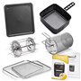 MaxxHome Friteuse sans Huile XXL - Airfryer - Friteuse à air chaud - Mini Four Multifonction - 1800 W + Livre de cuisine et acce