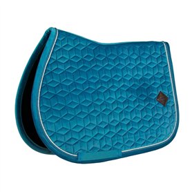 Tapis de selle PONY - Emeraude - Velours - Saut d'obstacles