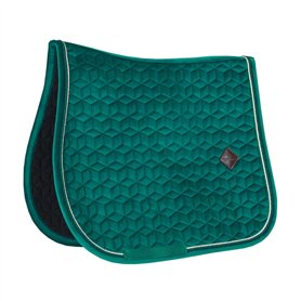 Tapis de selle FULL - Vert foncé - Velours - Saut d'obstacles