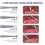 Oravix Curette pour Amygdales en Métal – Lot de 2 (18 cm), Kit Caseum Amygdale contre la Mauvaise Haleine, Kit Extraction Caseum