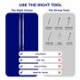 Oravix Curette pour Amygdales en Métal – Lot de 2 (18 cm), Kit Caseum Amygdale contre la Mauvaise Haleine, Kit Extraction Caseum