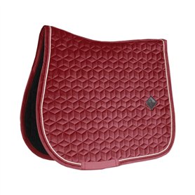 Tapis de selle COB - Bordeaux - Velours - Saut d'obstacles