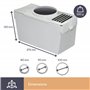 Perel Boîte de condensation universelle, pour sèche-linge à évacuation, avec tuyau de 1.5 m et 2 colliers de serrage, blanc