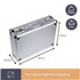 Perel Attaché-case pour ordinateur portable et documents A4, avec 2 serrures à combinaison, bandoulière et coins renforcés, parf