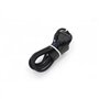 Cordon textile avec interrupteur 2m - Noir