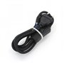 Cordon textile avec interrupteur 2m - Noir