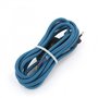 Cordon textile avec interrupteur 2m - Bleu paon