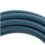 Cordon textile avec interrupteur 2m - Bleu paon