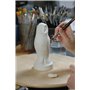 DARWI - DA0831000000C - Un Pain de Pâte à Modeler Naturelle - Malléable - séchage à l'air libre - Blanc - 1 KG - Prête à l'emplo