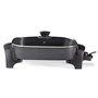 NEDIS Poêle à Frire Électrique - 2200 W - 7.0 L - Indicateur d'alimentation - Controle de la Température Réglable - 40 cm - Alum