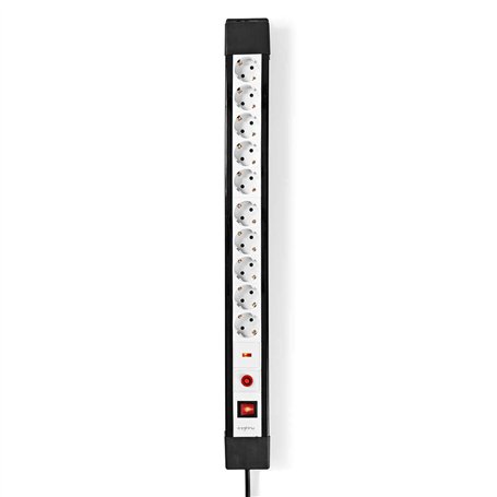 NEDIS Multiprise avec parasurtenseur - 10 voies - Contact de protection/type F (CEE 7/7) - 3