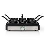 NEDIS Kit wok de fête | barbecue | 6 personnes | spatule | paramètres de température | revêtement antiadhésif | Rectangle, Schwa