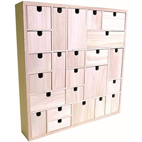 Artemio 14002001 Calendrier de l'Avent à Décorer Géométrique Bois