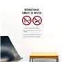 Autocollant Affichage Obligatoire - Sticker Adhésif Signalétique Laminé Plastifié Résistant à l'eau et aux UV - Interdiction Int