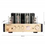 MADISON - MAD-TA10BT - Amplificateur stéréo à Tubes avec Un Design Vintage avec Bluetooth - 2 x 25W - Rose Gold brossé