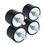 4pcs silent bloc support d'isolateur de vibration en caoutchouc