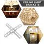 LABRIMP 4 Pièces Lustre Plafonnier Montage Fer Raccords Barre Transversale Plaque Murale Pièces Montage Lumières Suspension pour