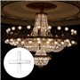 LABRIMP 4 Pièces Lustre Plafonnier Montage Fer Raccords Barre Transversale Plaque Murale Pièces Montage Lumières Suspension pour