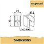 Lot de 4 clips bloqueurs de manivelle pour volet roulant – Support mural blanc à visser – Compatible Ø 15 à 18 mm – Fixation mur