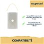 Lot de 4 clips bloqueurs de manivelle pour volet roulant – Support mural blanc à visser – Compatible Ø 15 à 18 mm – Fixation mur