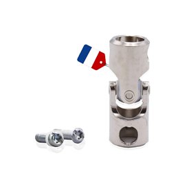Joint de Cardan Femelle Volet Roulant – F781EN - Genouillère d’Articulation Ø12 mm Acier Nickelé – Pour Manivelle et Sortie de C