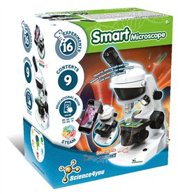 Science4you Mon Premier Microscope Enfants 7 8 9 10+ Ans - Kit de Chimie avec 15 Experiences Scientifiques - Adapteur Microscope
