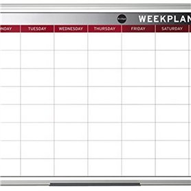 Bi-Office Earth - Tableau Planning Magnétique Hebdomadaire avec Cadre en Aluminium 90 x 60 cm