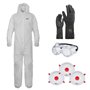Kit de Protection Phytosanitaire EPI - Combinaison Taille XL + Lunettes et Gants de Protection Chantier Agriculture VITO