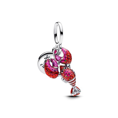 PANDORA Moments 793676C01 Breloque en forme de homard en argent sterling avec zircone Compatible avec les bracelets Moments et M