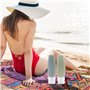 Lot de 4 flacons de voyage étanches en silicone Approuvé par la TSA sans BPA Flacon de rangement souple et réutilisable pour sha