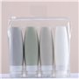 Lot de 4 flacons de voyage étanches en silicone Approuvé par la TSA sans BPA Flacon de rangement souple et réutilisable pour sha