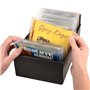 3L Djois made by Boîte de Rangement Noire pour Pochettes de CD, DVD, Blu-Ray - Contenance Optimale 80 Disques - 26x8,5x16cm - 1 