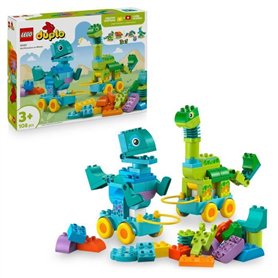 LEGO DUPLO Ma Ville 10451 Dinosaures sur Roues 3-en-1 - Jeu d'éveil des 3 ans