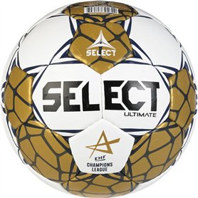 Select Ultimate EHF Champions League v24 Ballon de Handball Blanc/Or 2