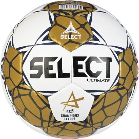 Select Ultimate EHF Champions League v24 Ballon de Handball Blanc/Or 2
