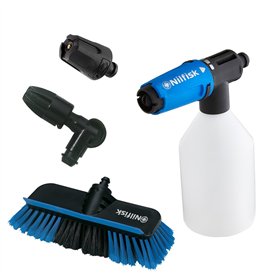 Nilfisk Nettoyage de Voiture avec Accessoires pour Nettoyeur Haute Pression - Pulvérisateur Super Mousse + Brosse + Buse Voiture