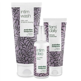 Kit d'Odeur Intime avec de l'Huile d'Arbre à Thé pour Femmes - Ensemble d'Hygiène Féminine comprenant un Lavage Intime